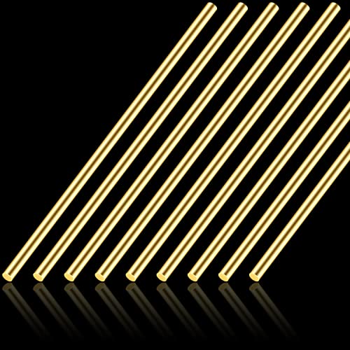 DYWISHKEY Brass Rods, Brass Round Stock Lathe Bar Stock for DIY Craft Making