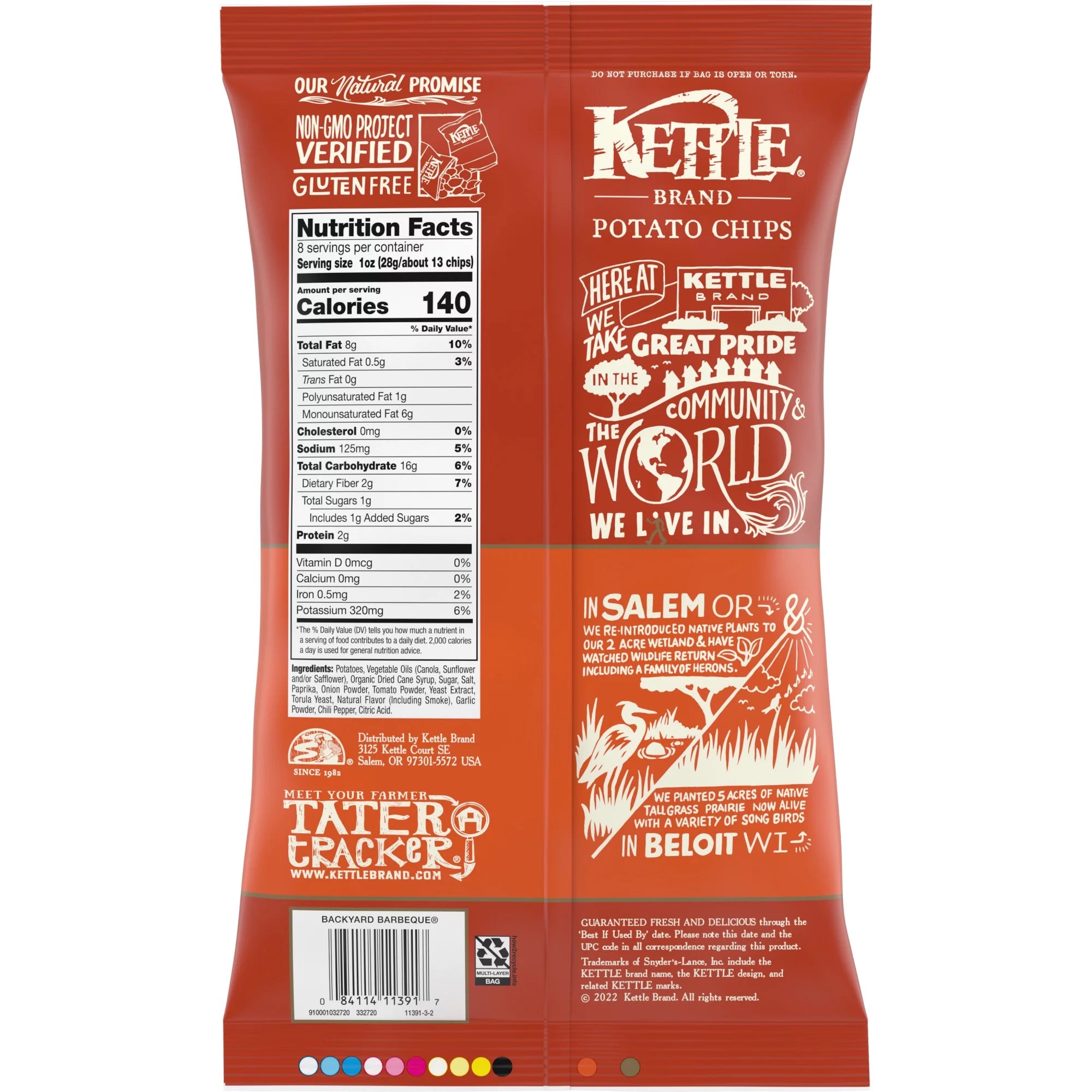Kettle Brand Potato Chips, Backyard Barbeque Kettle Chips, 8.5 oz