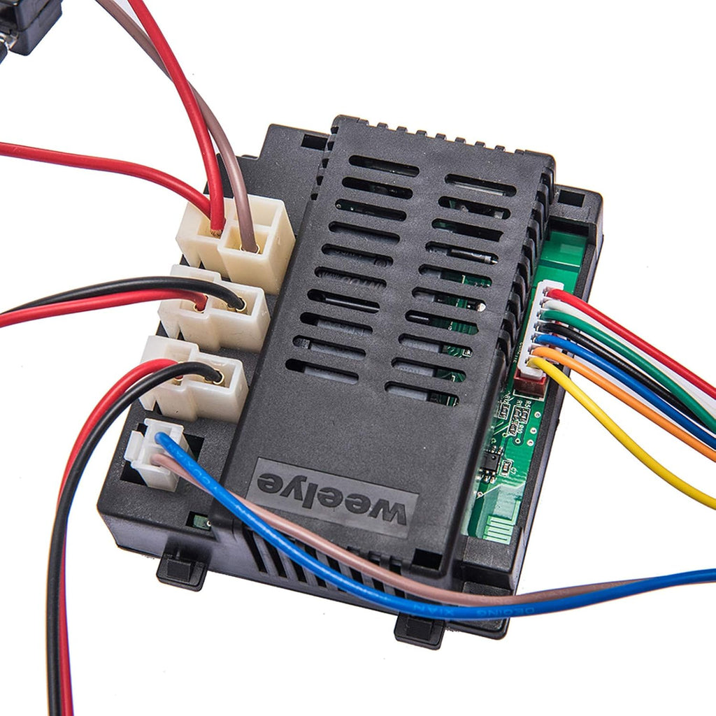 Kids Ride On Car 12V DIY Modified Harness Complete Set of Remote Control Circuit Borad Wires Switch Gearbox with Motors, Children Electric Ride On Car Accessories