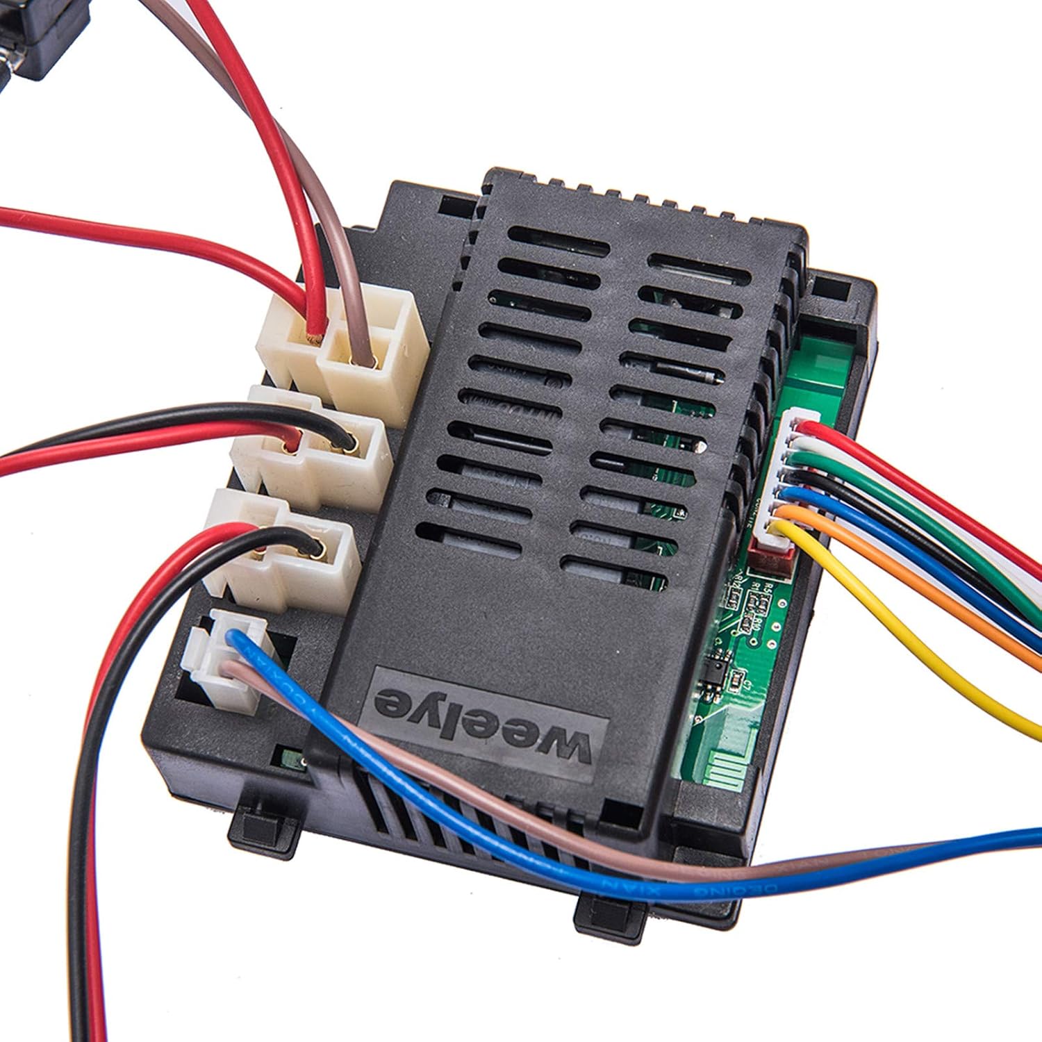 Kids Ride On Car 12V DIY Modified Harness Complete Set of Remote Control Circuit Borad Wires Switch Gearbox with Motors, Children Electric Ride On Car Accessories