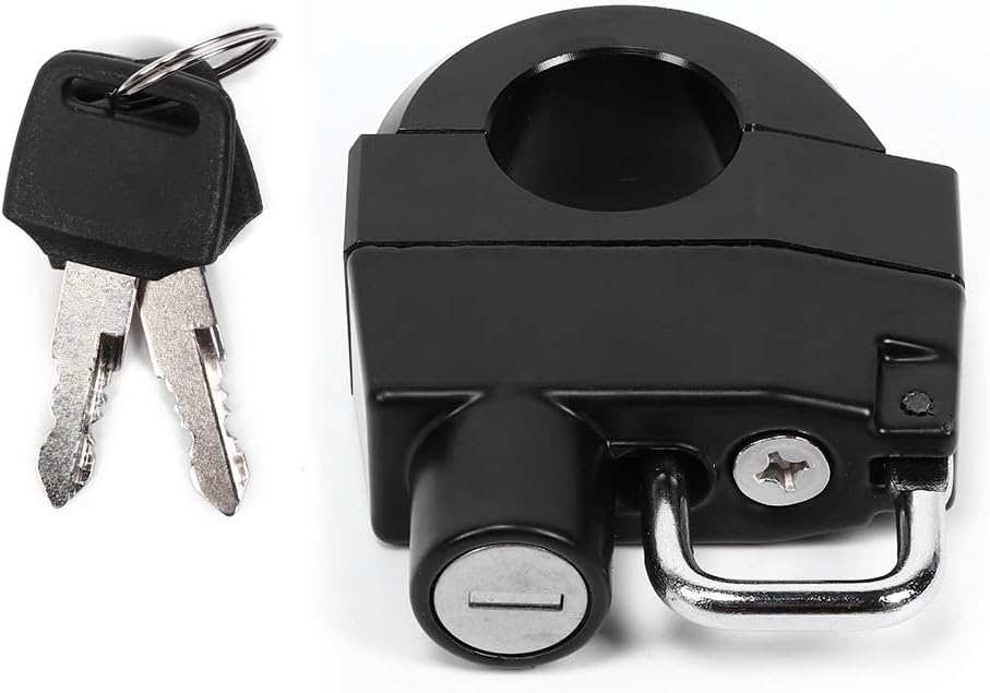 Helmet Lock for Motorcycle Handle,25mm/1in Motorcycle Handlebars Helmet Lock Anti-Theft Security Padlock Universal Parts