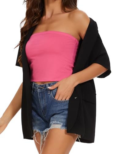 Summer Tube Tops Basic Crop Tops for Women Strapless Tank Casual Tunics Sexy Short Shirts