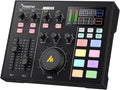Audio Interface with DJ Mixer and Sound Card, Maonocaster Portable Podcast Production Studio for Guitar, Live Streaming, Recording, Chat, Broadcast, Gaming, Compatible with PC, smartphone (AM100K0)