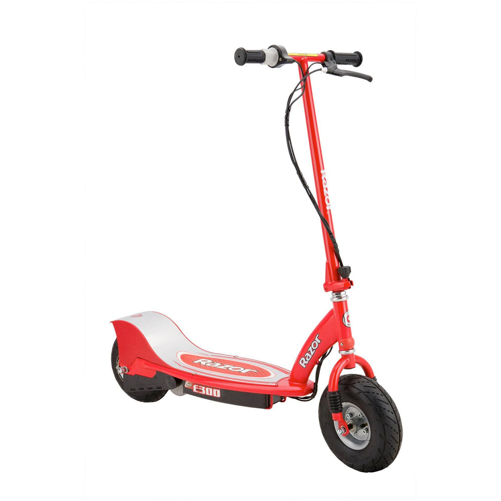 Razor E300 Rechargeable Electric Motorized Ride on Kids Scooters, 1 Red u0026 1 Blue