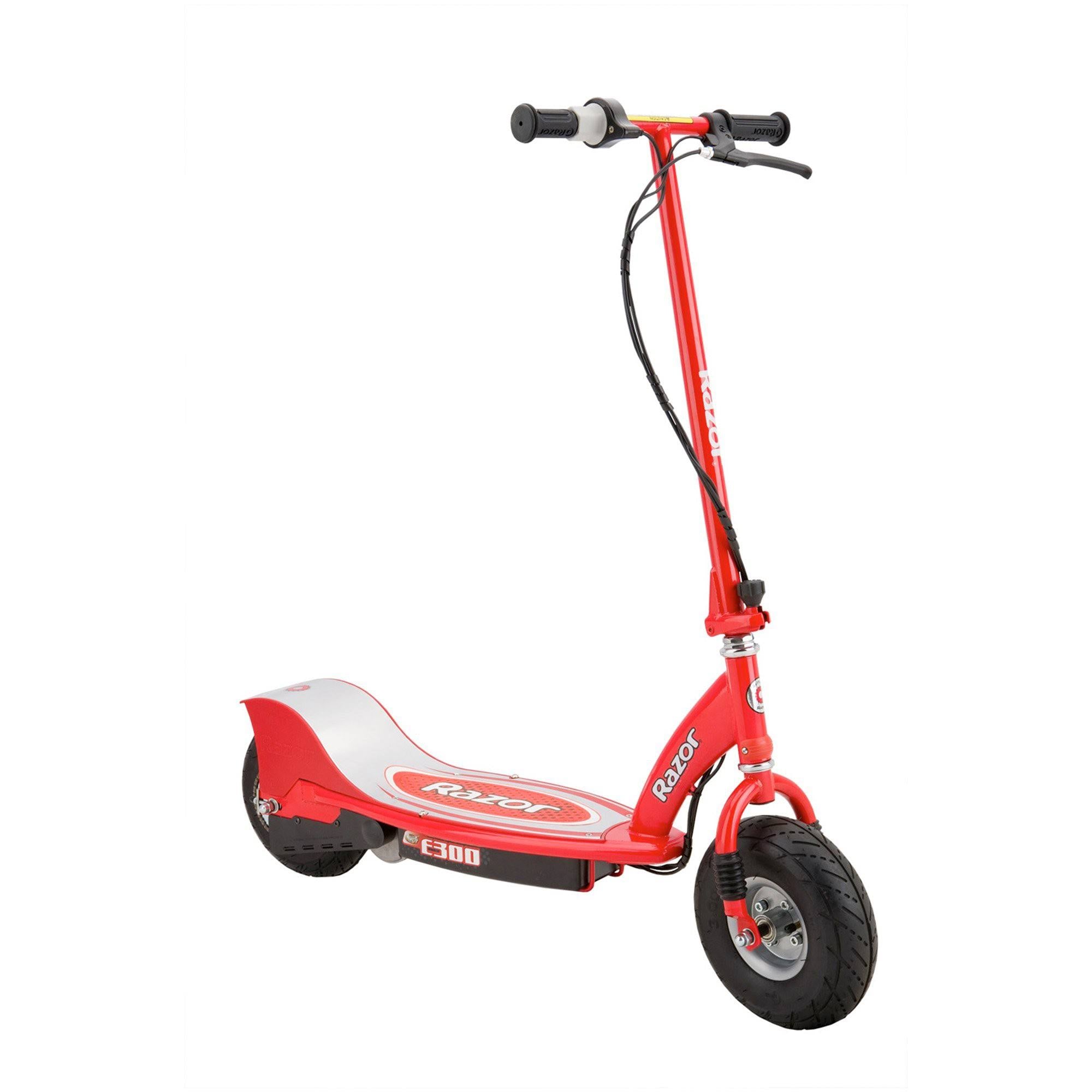 Razor E300 Rechargeable Electric Motorized Ride on Kids Scooters, 1 Red u0026 1 Blue
