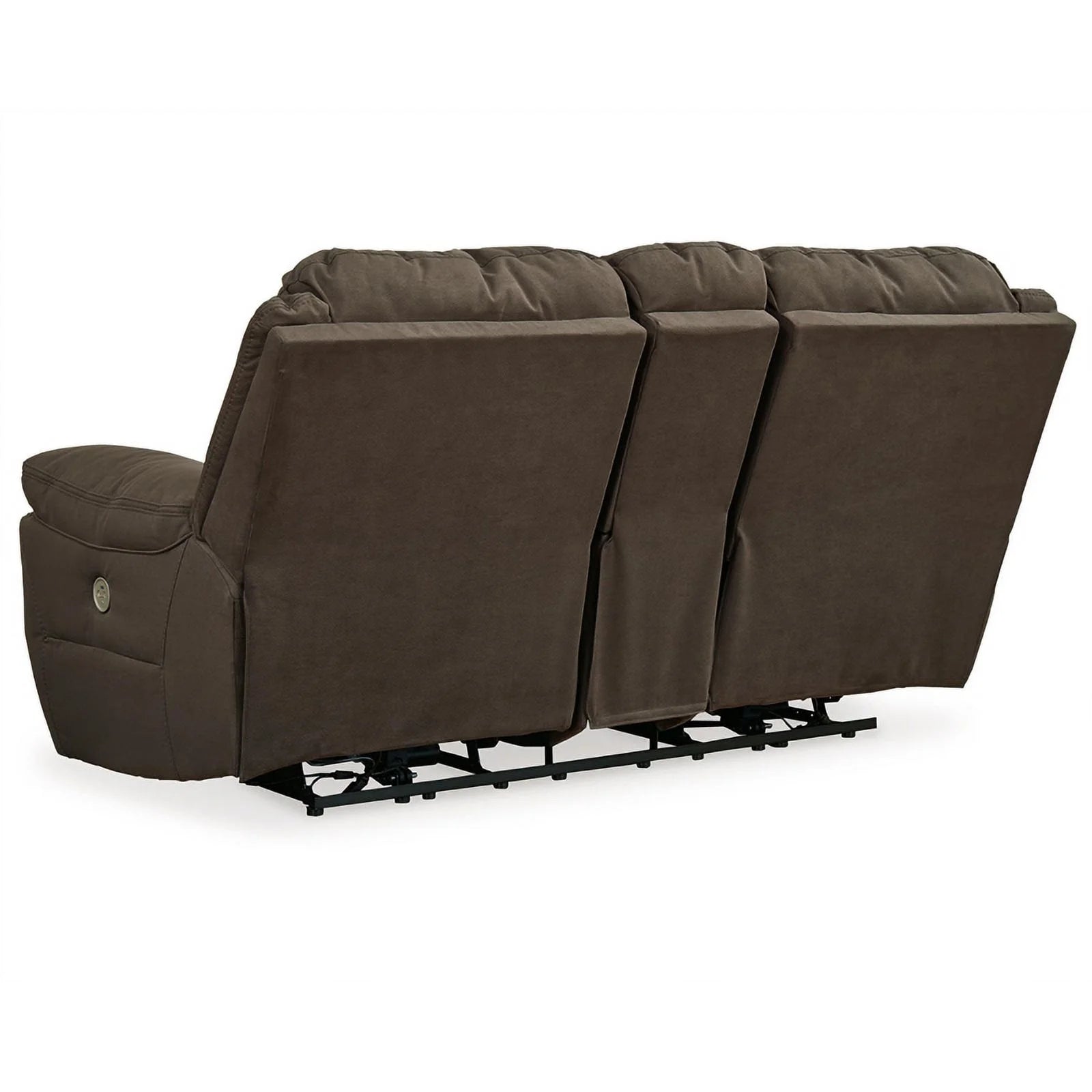 Ashley Furniture Next-Gen Gaucho Faux Leather Power Reclining Loveseat in Brown