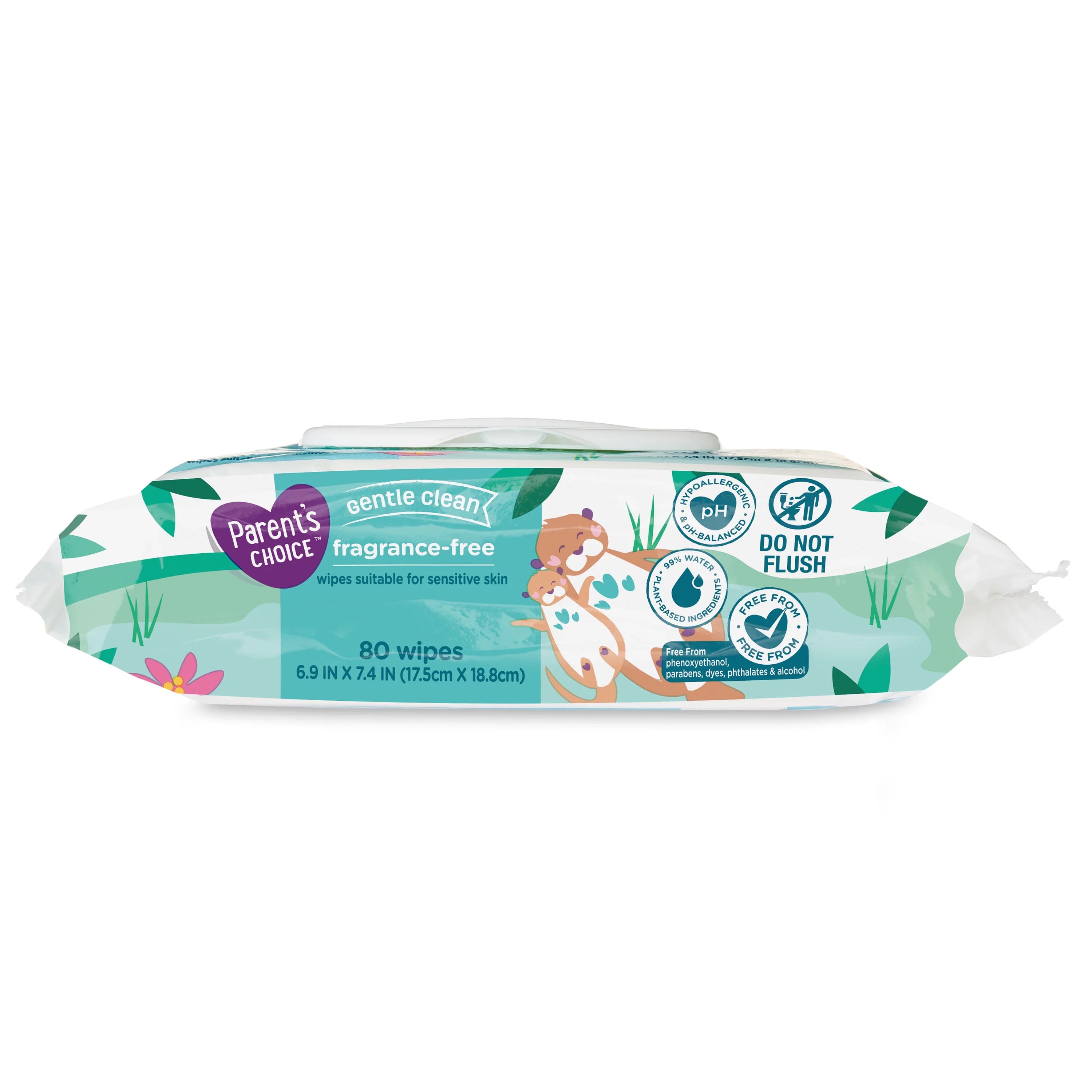 (4 pack) Parent's Choice Fragrance Free Baby Wipes, 80 Count (Select for More Options)