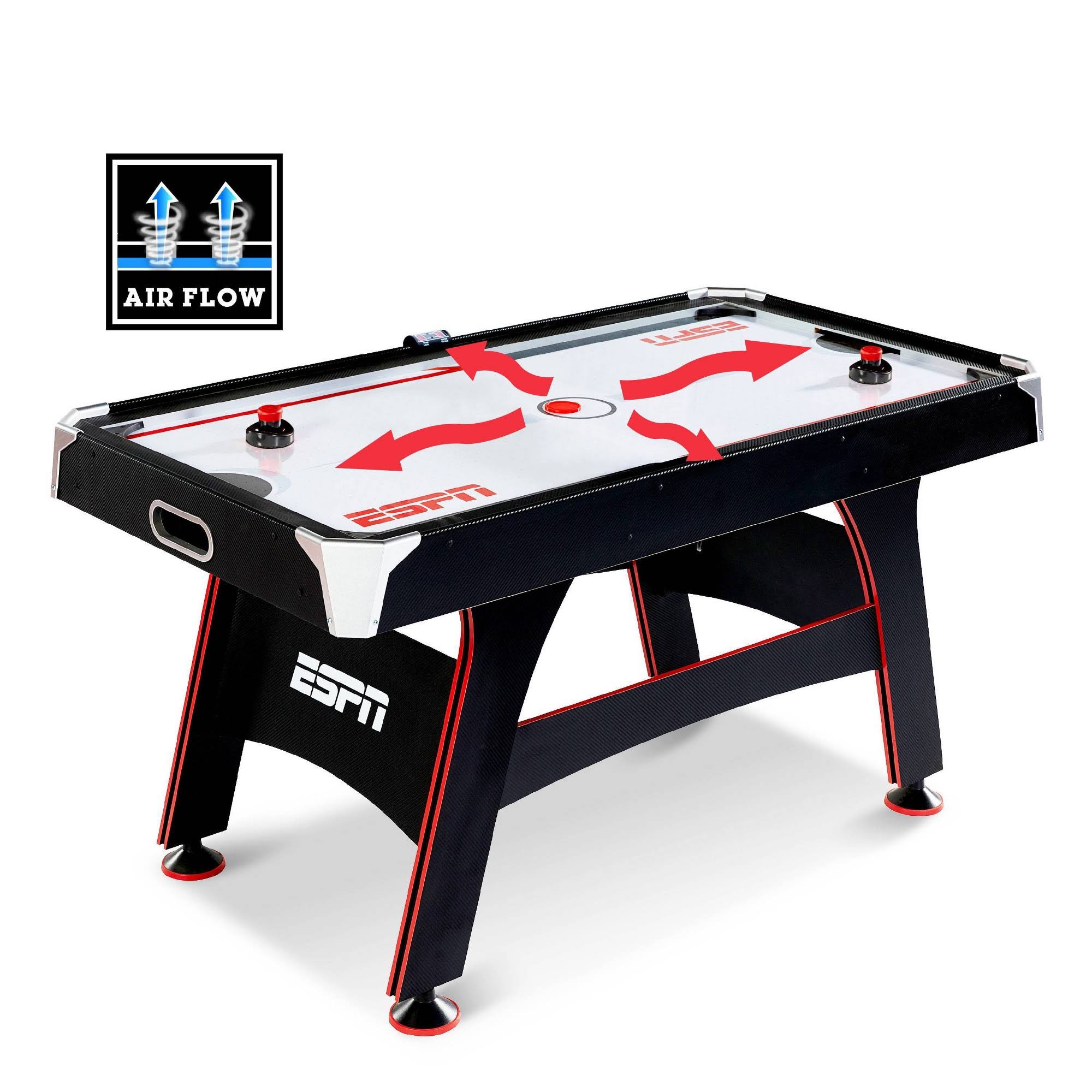 Espn - 5& Air Powered Hockey Table with LED Electronic Scorer