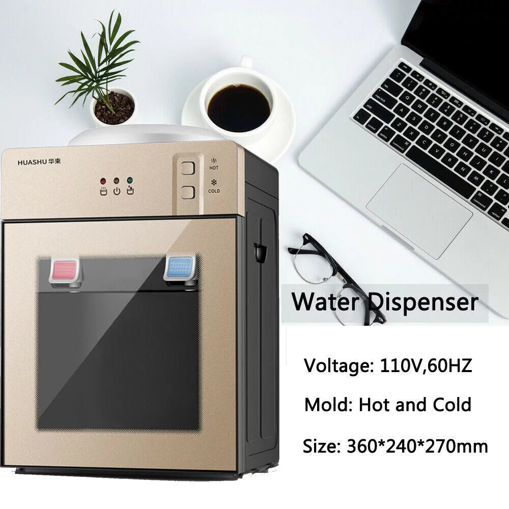 5 Gallon Top Loading Countertop Water Cooler Dispenser Cold Hot Water Dispenser