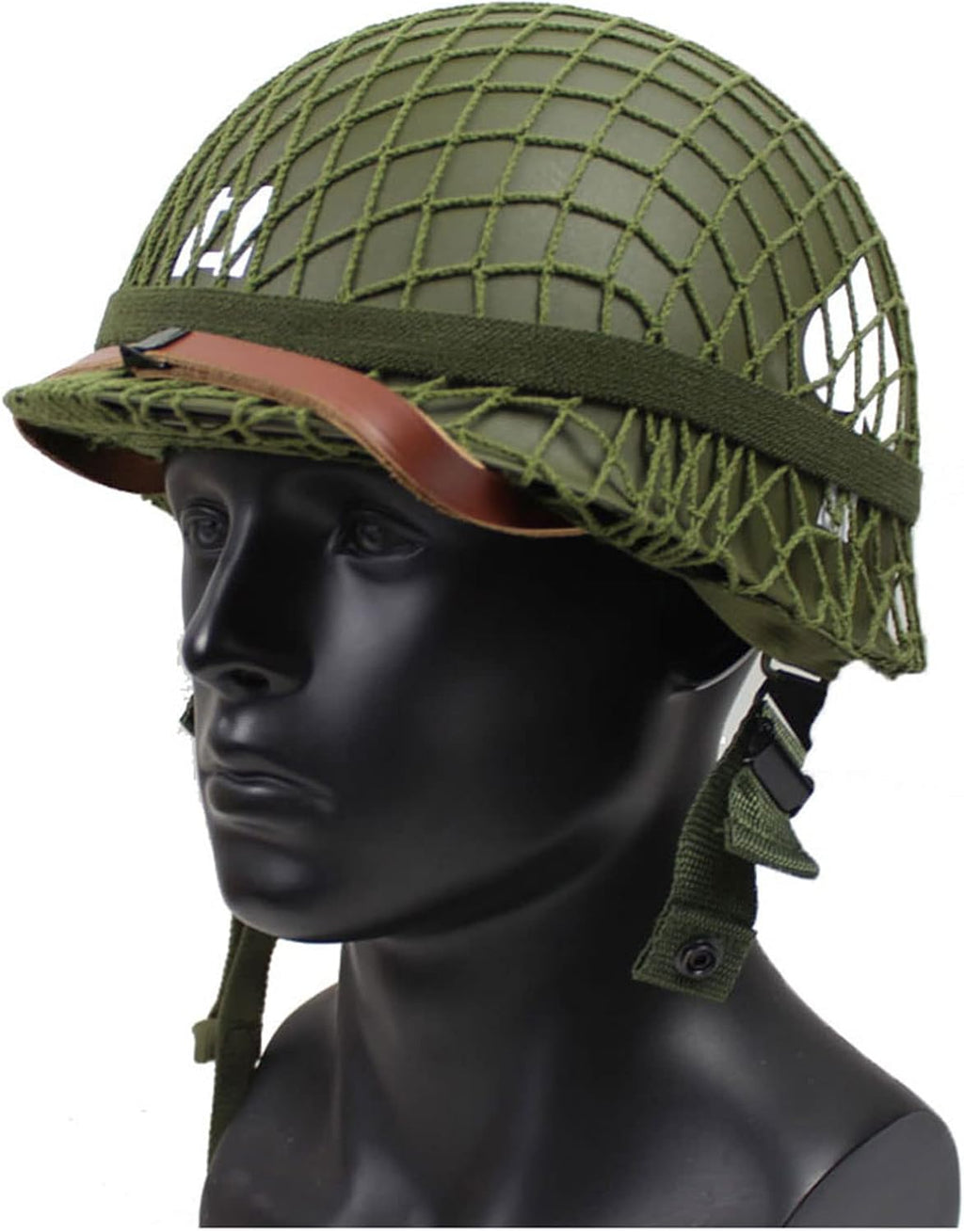 WWII US Army Helmet Replica, WW2 Helmet, M1 Helmet, WW2 Army Helmet, WW2 Helmet US Army with Mesh and DIY Painting