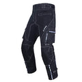 Dirt Bike Motocross Motorcycle pants for men hi Vis armor riding racing dual sports overpants atv mx bmx (BLACK, WAIST 40"-42" INSEAM 34")