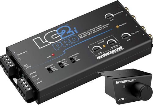 AudioControl LC2i PRO 2-Channel Line Output Converter with Impedance Matching, AccuBASS with 2-Channel Interconnect Cable