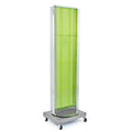 Azar Displays 700258-GRE, Pegboard Floor Stand w/5x22 C Channel Sliding, 16x22W x 66x22H, GN, 1 PC