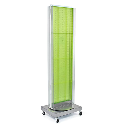 Azar Displays 700258-GRE, Pegboard Floor Stand w/5x22 C Channel Sliding, 16x22W x 66x22H, GN, 1 PC