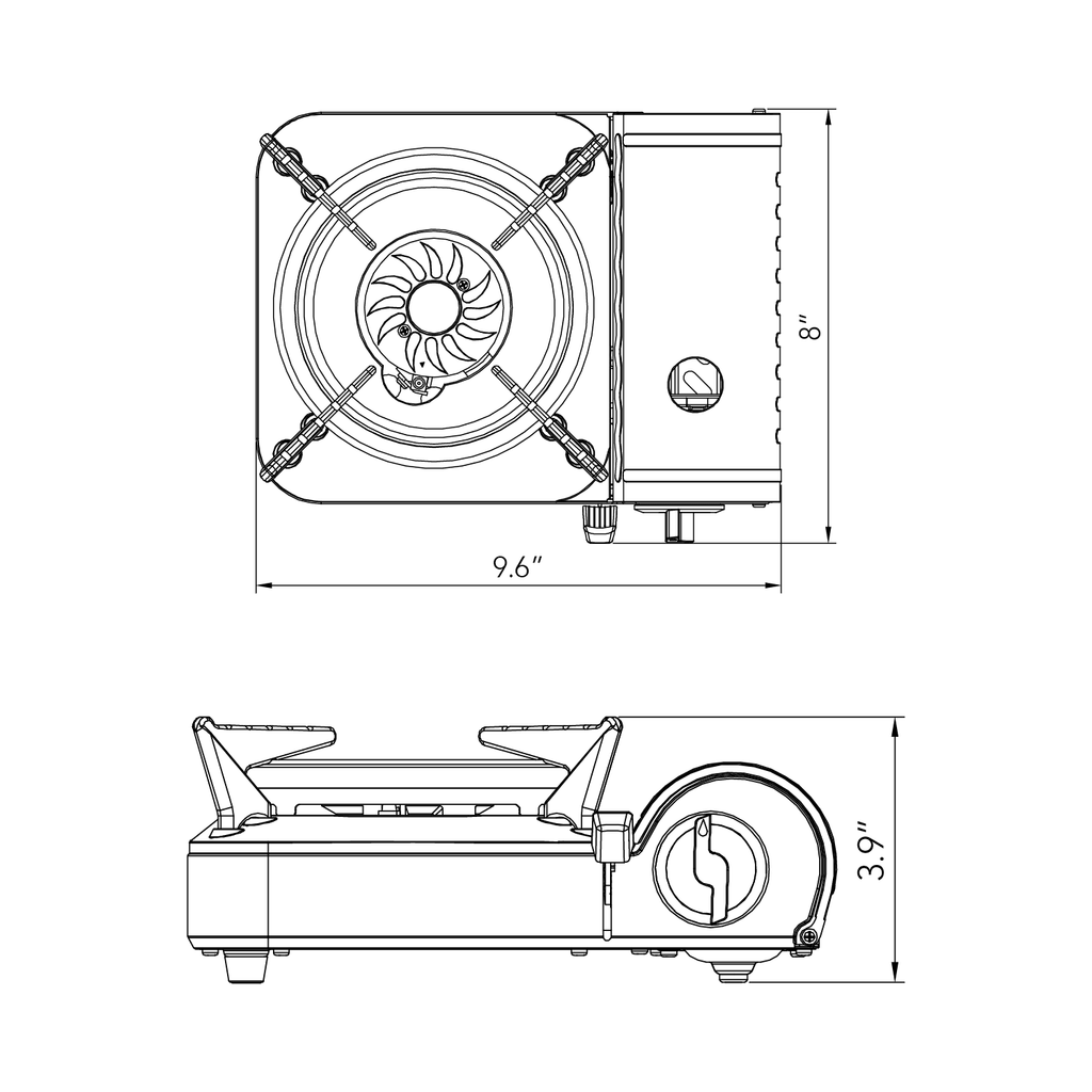 GasOne Emergency Gear Camping Mini Butane Portable Gas Stove with Carrying Case