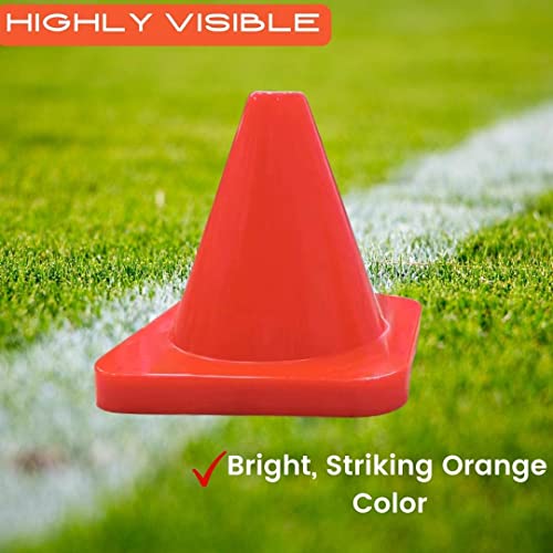 Versatyle 12in / 9in / 6in / 2in Set of 12 Heavy Duty Agility Training Cones for Sports & Kids, KamelKone Flexible Heavy Duty Cones for Bikes, Motorcycle Traffic, Soccer Drills Coaching & Field Marker