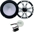 wet sounds REVO 8 FA S4-B 8" Black 4-Ohm Subwoofer with REVO 8XS-B-SSGRILL 8" Subwoofer Grill with RGB LED kit