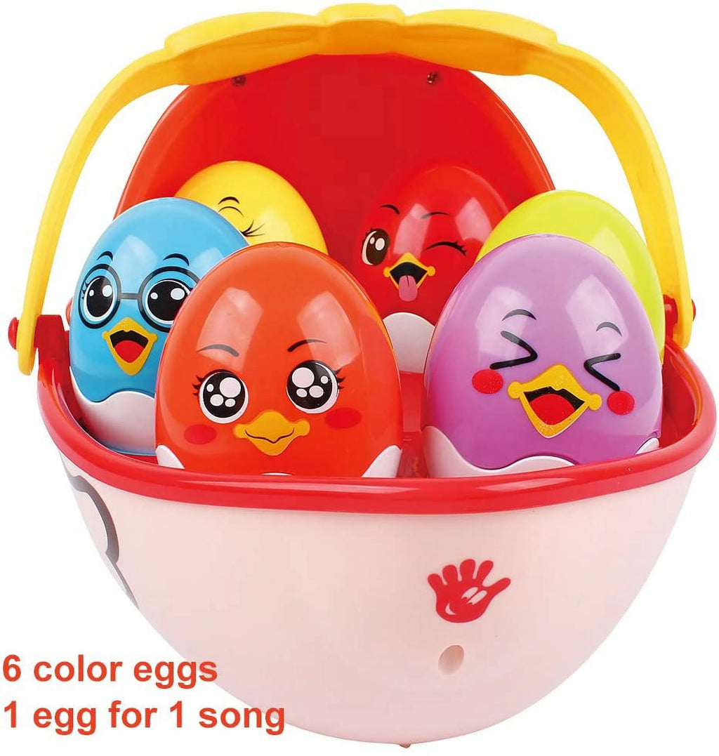 Pusiti Baby Toys Electronic Learning Toys For 2 3 4 5 Years Old Toddlers Kids Education Music Toys Easter Eggs And Hen Basket Musical Toys For Boys And Girls Birthday Gift 18 Months And Up