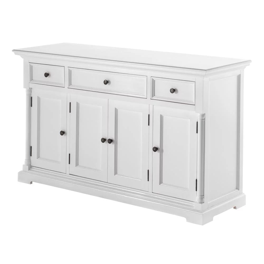 Classic White Four-Door Buffet with Three Drawers, Belen Kox