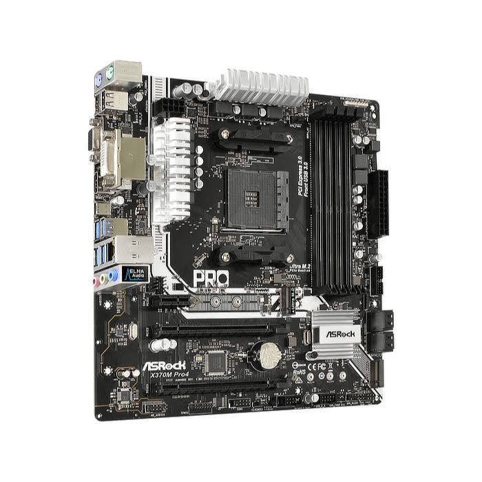ASRock X370m Pro4 AM4 AMD Promontory X370 SATA 6Gb/s USB 3.1 HDMI Micro ATX AMD Motherboard