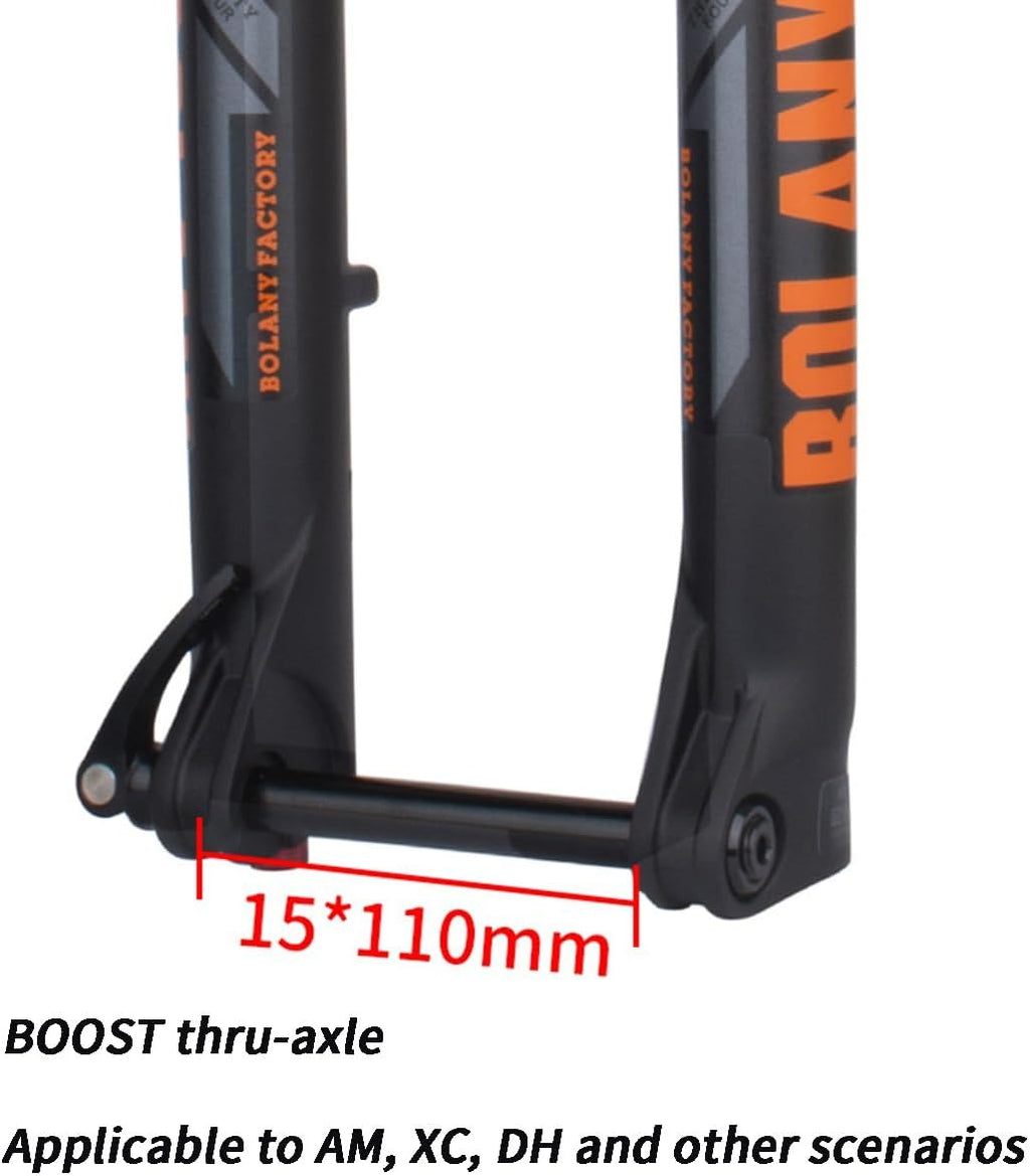 Bikes Front Fork 27.5 29 Inch Downhill Mountain Bikes Suspension Fork Rebound Adjust Double Shoulder Front Fork Thru Axle 15x110mm Boost