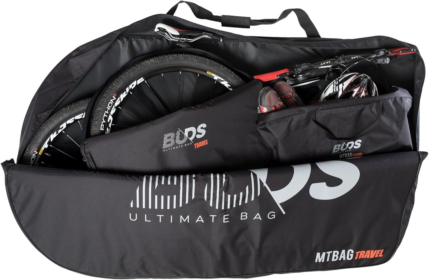 Buds-Sports US - ROADBag Travel Plus | Versatile Fully Padded Bike Travel Bag | Remove Front Wheel Only | Ideal for Ground and Air Transportation | All Road, Gravel Bikes and E-Bikes up to 700C/45