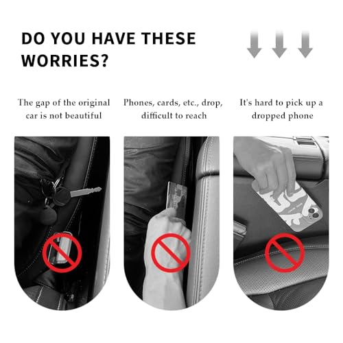 KIFIDAN 2PCS Car Seat Gap Filler,Flexible Seat Gap Organizer Between Seats for Tightly Filling Seat Gaps,Universal Car Side Seat Gap Filler Interior Car Accessories for Women & Men
