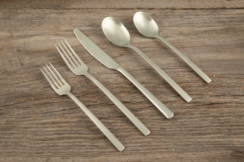 Beacon Champagne Satin 20-Piece Set, Service for 4