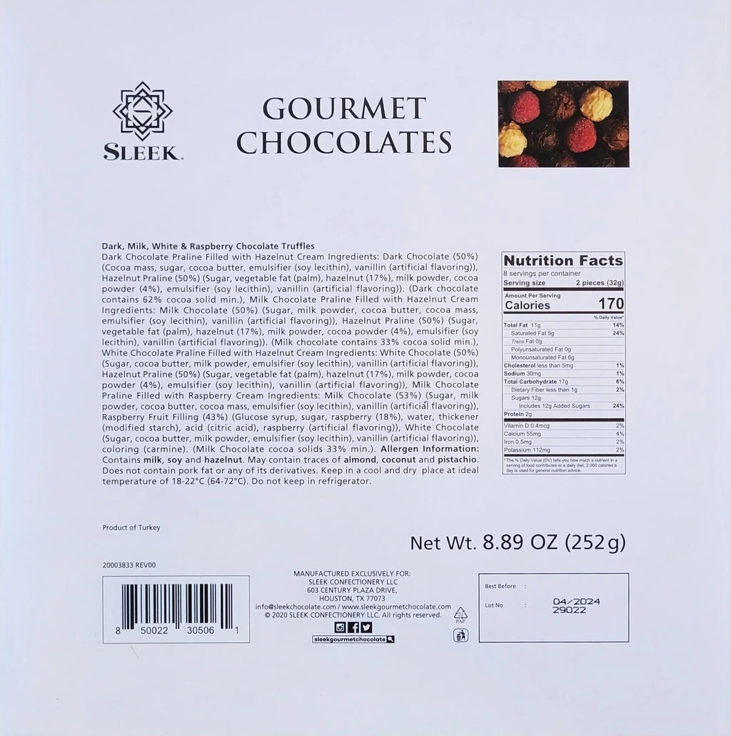 Sleek Assorted Dessert Truffle Tiffany Box, 252g