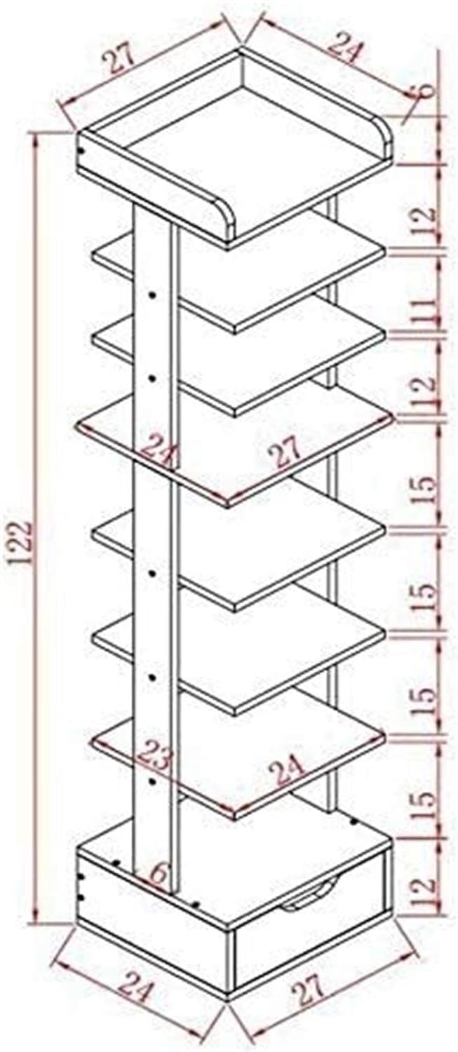 Home Shoe Cabinet Shoe Rack Tall Shoe Rack Narrow Adjustable Shelf Organiser Holder Balcony Corner Door Strong and Durable Stand Multi-Function Rack with Drawer Space Saving Shoe R