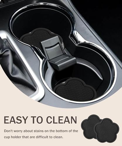 bylikeho 4PCS Car Cup Coaster,Car Coaster Car Holder Coaster,Universal Car Cup Holder Coaster,Car Accessories Anti Slip Cup Holder Insert Coaster, Car Cup Mat Cute Car Coasters for Car