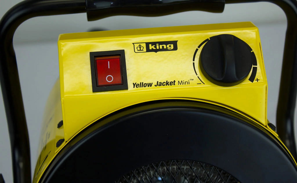 King Electric Portable Heater, 1500W / 120V, Yellow, PSH1215T