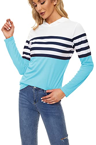 KINGFEN Women's UPF 50+ Sun Protection Quick Dry Shirts Hiking Long Sleeve Tops