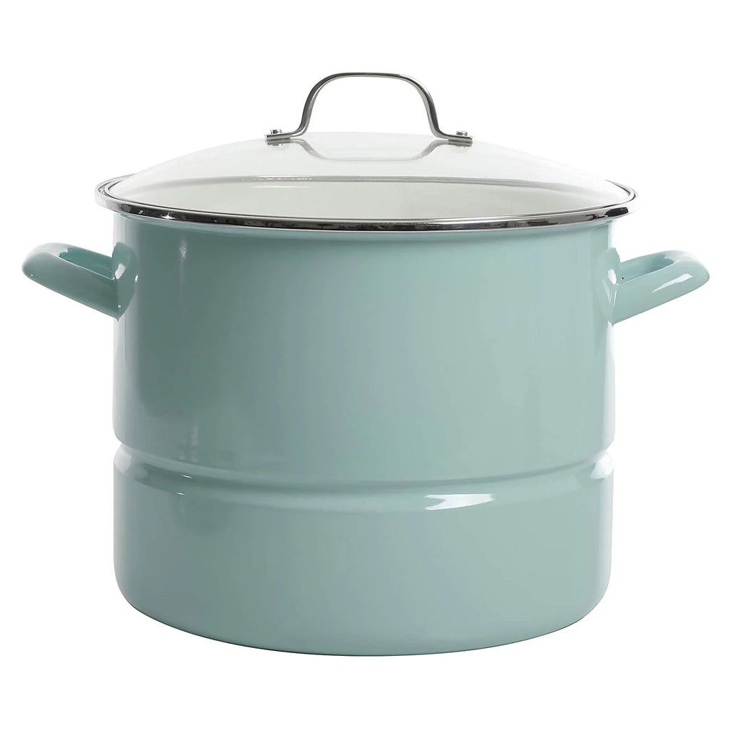 Kenmore Broadway Stainless Steel 16 Quart Steamer Stock Pot with Insert and Lid