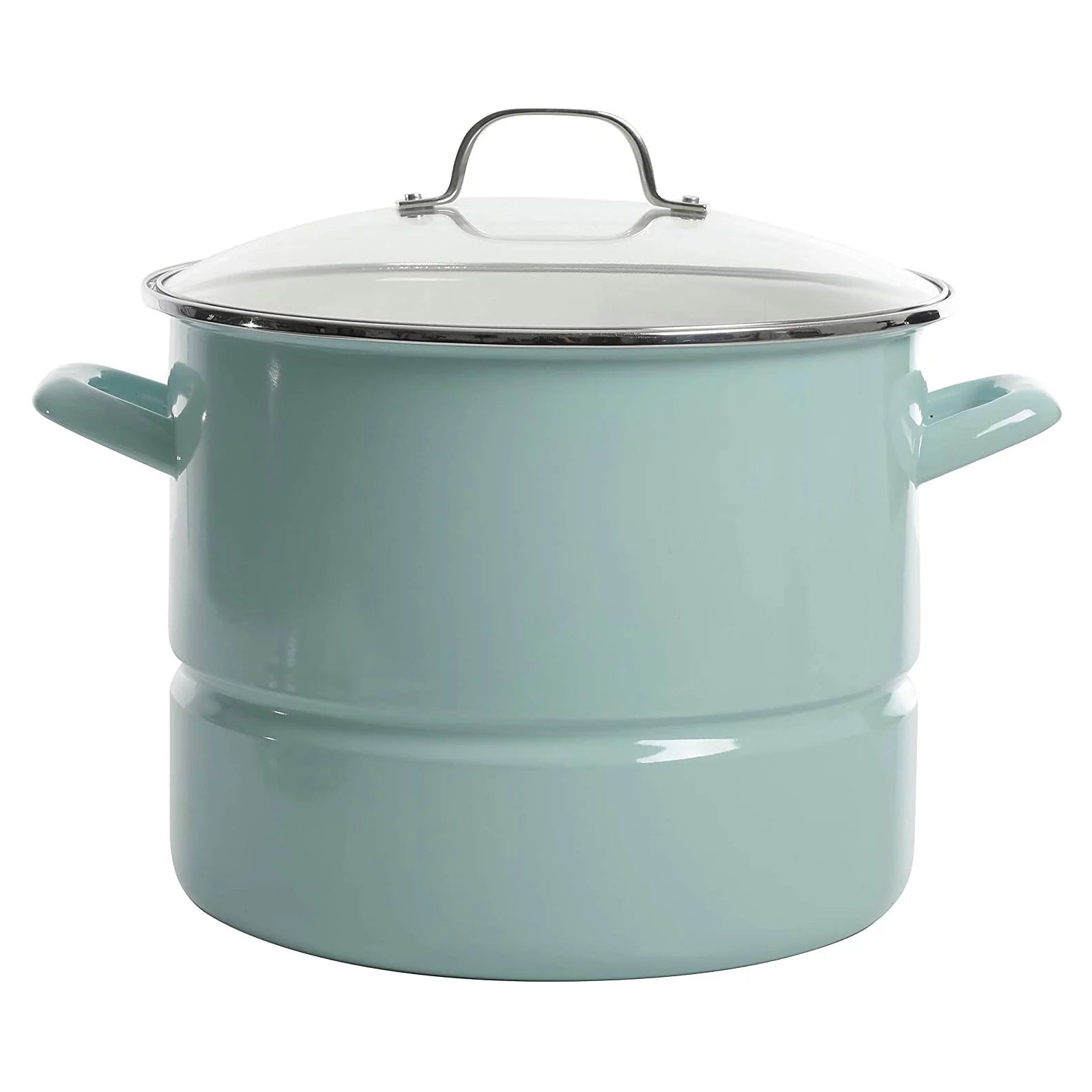 Kenmore Broadway Stainless Steel 16 Quart Steamer Stock Pot with Insert and Lid
