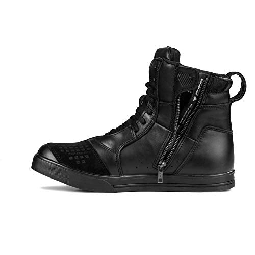 SHIMA Blake Motorcycle Shoes for men - Leather, Breathable, Reinforced Street Riding Shoes with Side Zipper