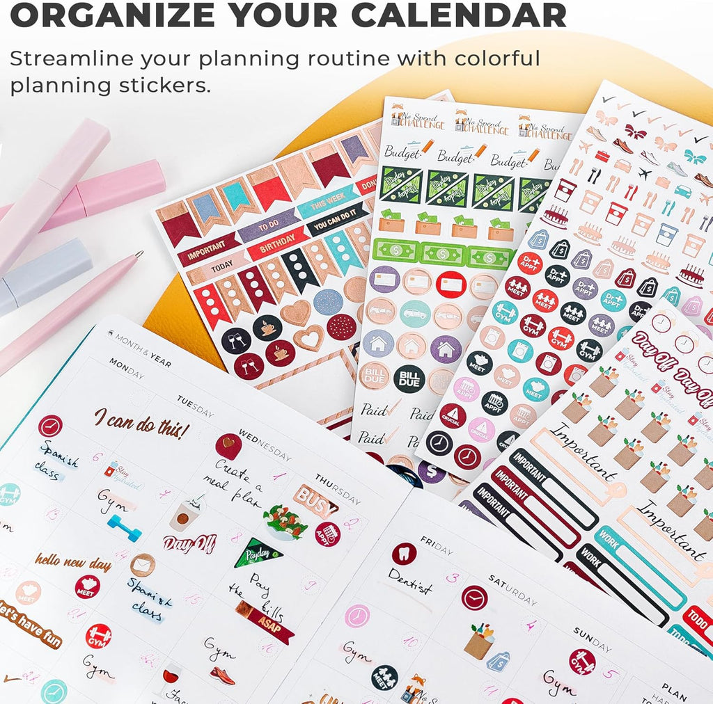 Clever Fox Planner Stickers – Monthly, Weekly & Daily Planner Stickers 14 Sheets Set of 1360+ Unique Stickers by Clever Fox (Value Pack)