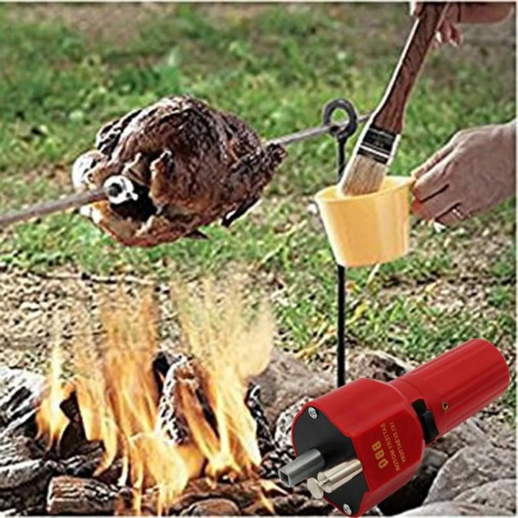 Barbecue Rotisserie Rotator Motor Electric USB Motor Grill BBQ Holder Bracket Accessory with USB Boost, 5V DC