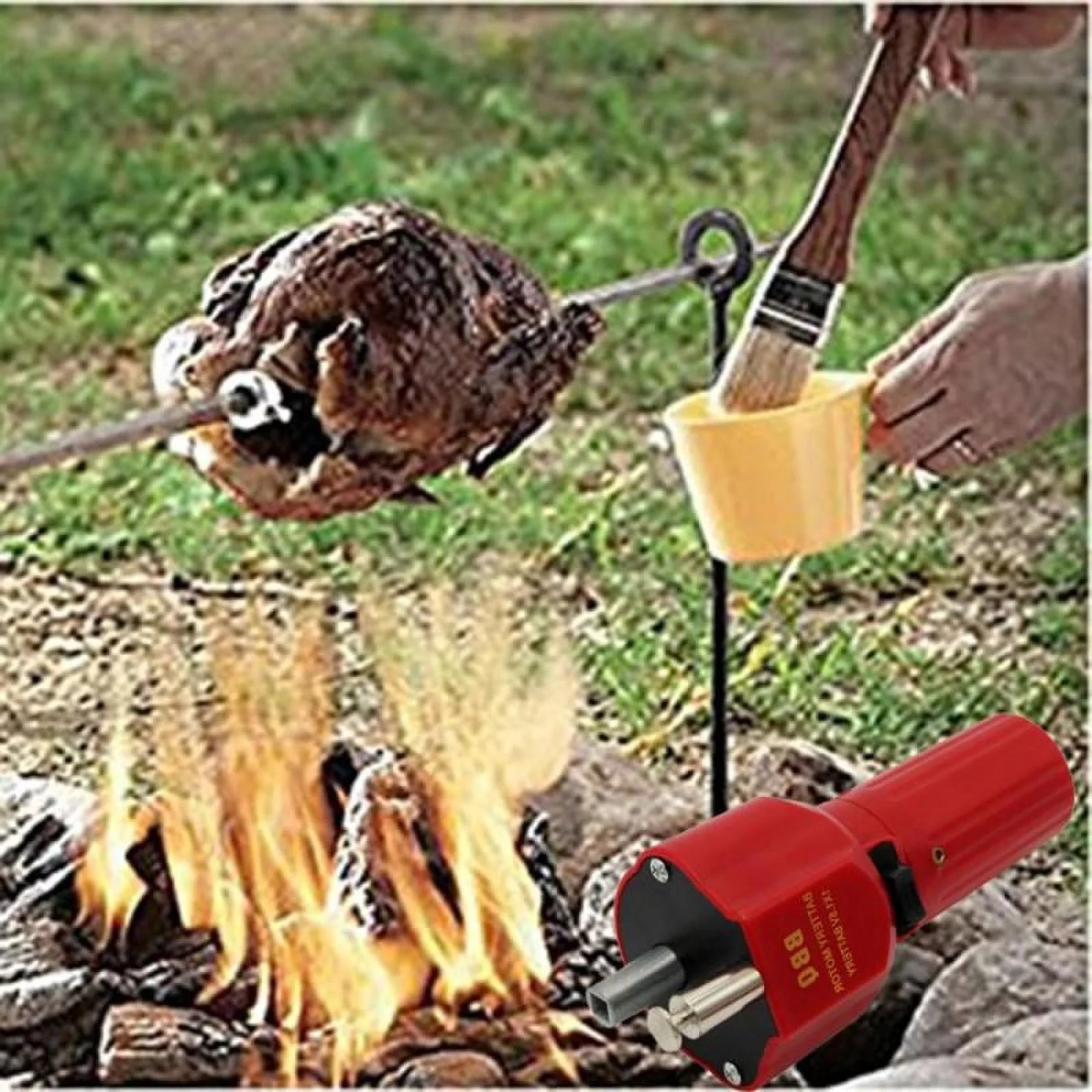 Barbecue Rotisserie Rotator Motor Electric USB Motor Grill BBQ Holder Bracket Accessory with USB Boost, 5V DC