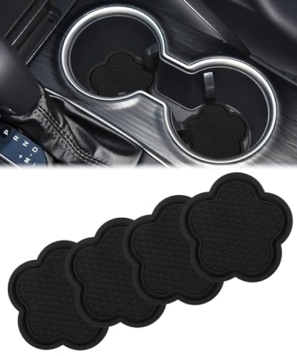 bylikeho 4PCS Car Cup Coaster,Car Coaster Car Holder Coaster,Universal Car Cup Holder Coaster,Car Accessories Anti Slip Cup Holder Insert Coaster, Car Cup Mat Cute Car Coasters for Car