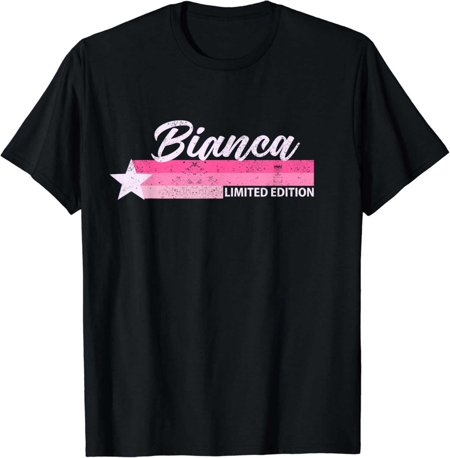 Pink Vintage Bianca Name Retro for Girls T-Shirt