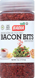 Badia Imitation Bacon Bits Salad Topping Shaker, 4 oz - 2 Case of 6