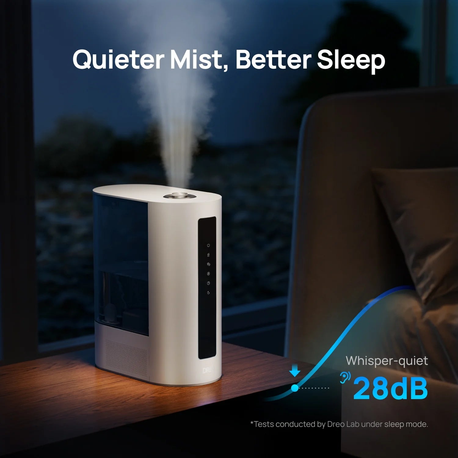 Dreo Cool & Warm Mist Humidifier with Filter, 6L Tank Top Fill Humidifier, Quiet Ultrasonic Humidifiers for Bedroom, Indicator Light, 60Hrs Routime, Precise Humidity Sensor, Dual-aromapad Tray, Blue