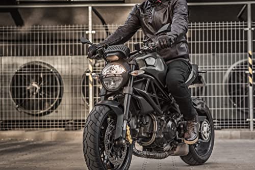 SHIMA Blake Motorcycle Shoes for men - Leather, Breathable, Reinforced Street Riding Shoes with Side Zipper