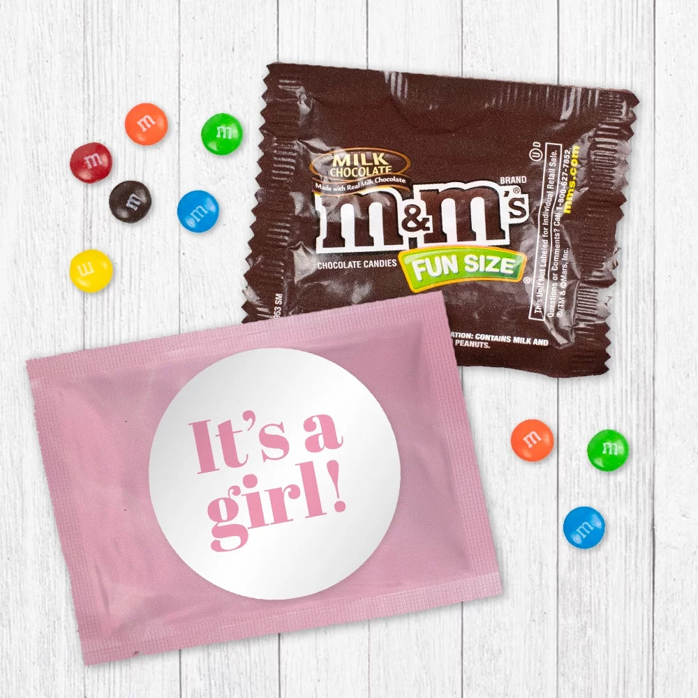 20ct It's a Girl M&M's Baby Shower Candy Favor Packs (20ct) - Milk Chocolate