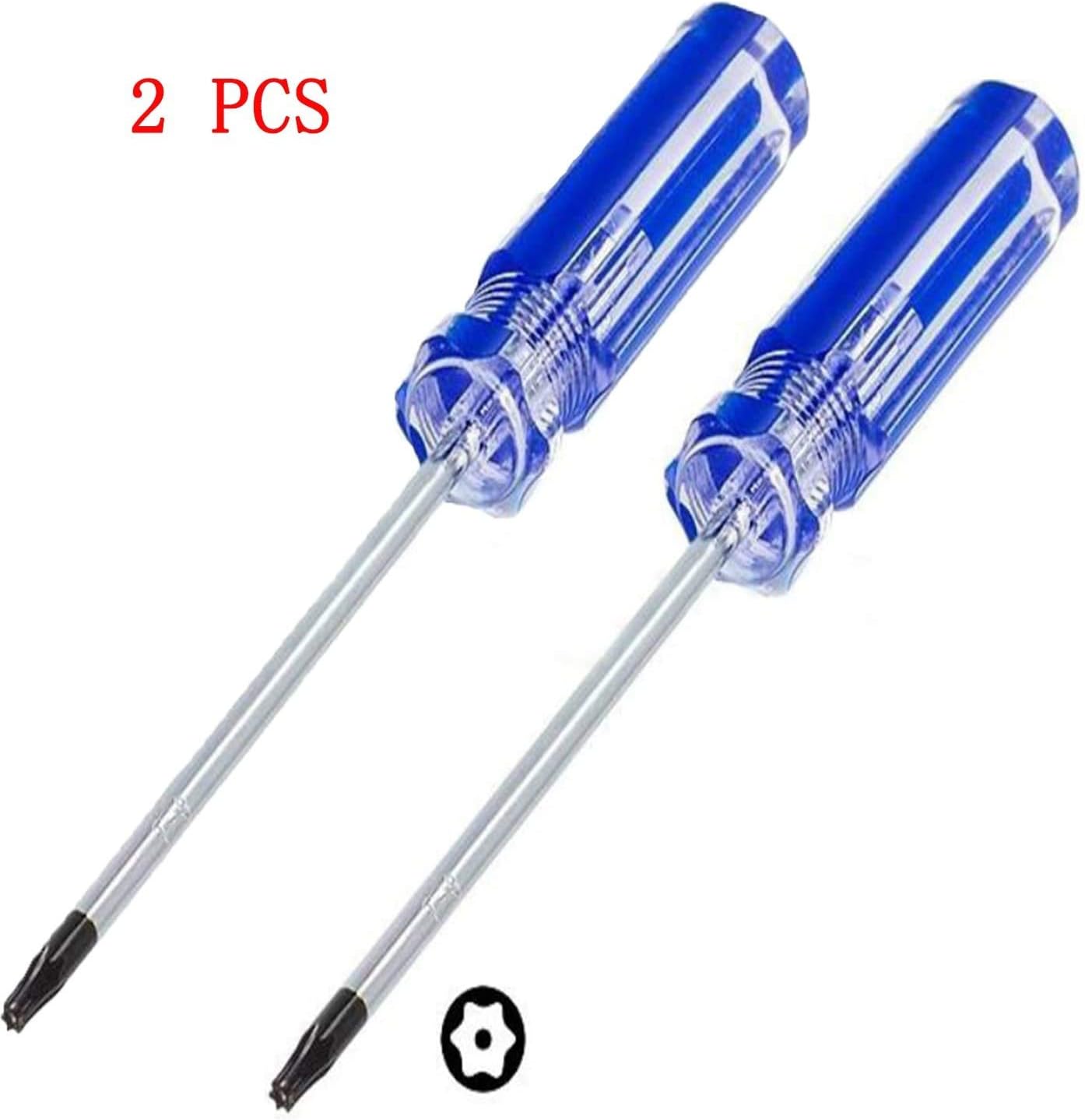2 x T8 Tamper Proof Screwdriver Security Torx Driver for Xbox one, Xbox 360 and PS3 Slim Controller