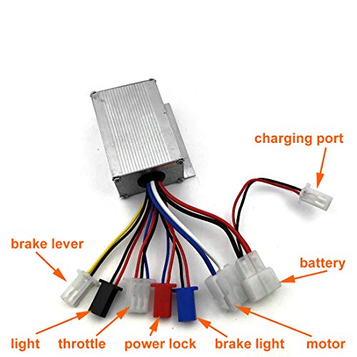 L-faster 250W Brush Motor for Bicycle Accelerator with Key Switch and Voltage Simple Motor KIT for DIY E-Bike