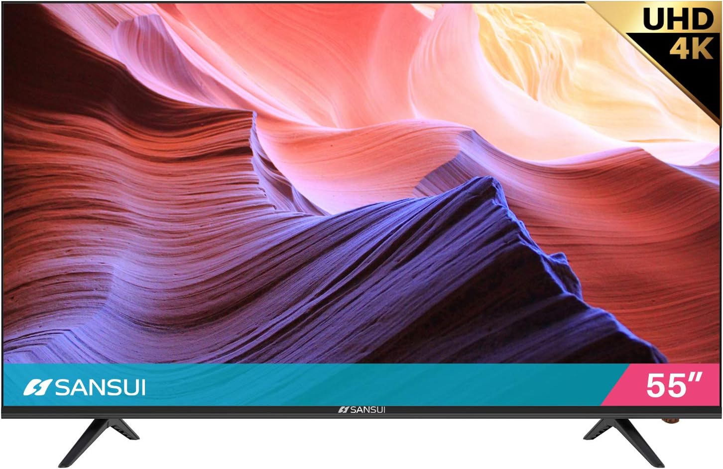 SANSUI ES55S1A, 55 inch 4K UHD HDR Smart LED Android TV with Google Assistant(Voice Control), Screen Share, USB, HDMI…