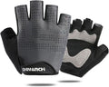 Half Finger Workout Gloves for Men and Women, Exercise Gloves for Weight Lifting, Cycling, Gym, Training, Breathable and Snug Fit(XL, Gray)