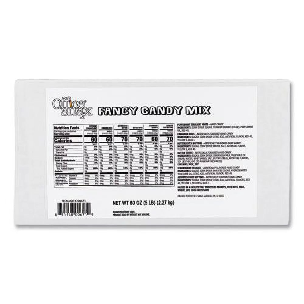 Office Snax 00671 Candy Assortments, Fancy Candy Mix, 5 Lb Carton
